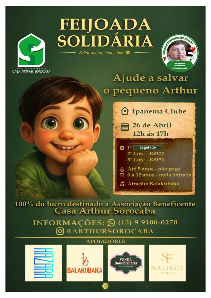 Banner_Feijoada-725x1024 Família promove Feijoada Solidária para ajudar Arthur Jordão Lara, diagnosticado com doença rara